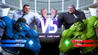 Haggar & Blue Hulk vs Haggar & Hulk (Hardest) Marvel vs Capcom Infinite