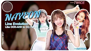 TWICE (트와이스) - Nayeon (나연) Line Evolution | Like OOH-AHH - Cry For Me