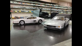 1:18 Diecast Review Unboxing Ferrari Testarossa by Hotwheels and Miami Vice by KK Scale