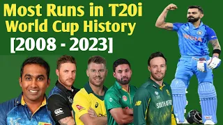 Top 16 Players Most Runs in T20i World Cup History 2008-2023