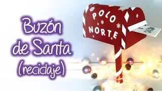 Buzon de santa reutilizando carton, Santa mailbox reusing cardboard