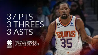 Kevin Durant 37 pts 3 threes 3 asts vs Mavericks 22/23 season