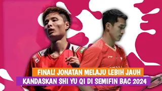 FINAL!! Jonatan Christie Melaju ke Final Badminton Asia Championships 2024 Usai Kalahkan Shi Yu Qi