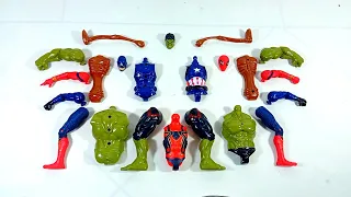 assemble hulk smash vs spiderman vs siren head vs captain america.. avengers superhero toys..