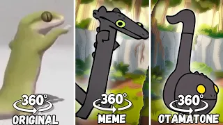 360º VR Toothless Dancing | Original VS Meme VS Otamatone