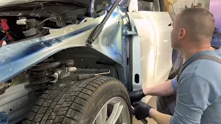 Tesla model Y body repair. Кузовной ремонт Tesla model Y. #tesla #modely #car