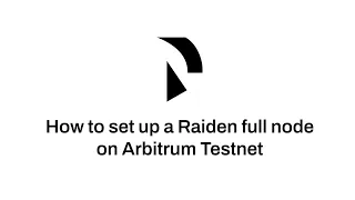 How to set up a Raiden full node on Arbitrum Rinkeby