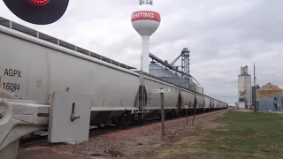 Whittier Street railroad crossing, UP 4556 Manifest, Whiting, IA