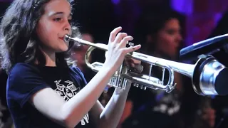 10 yr old ALBA ARMENGOU jazz trumpet solo - Easy Money - San Andreu Jazz Band - Barcelona, Spain