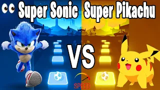 Sonic the Hedgehog Song VS Pika Pikachu tiktok Song - Tiles Hop Edm RUSH!