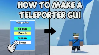 HOW TO MAKE A TELEPORTER GUI 🛠️ Roblox Studio Tutorial