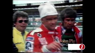 REUTEMANN, LAUDA Y FORGHIERI, PUESTA A PUNTO EN SILVERSTONE 1977 (SONIDO ORIGINAL)