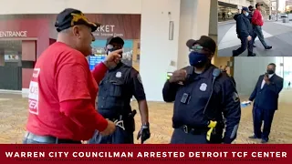 TCF Center Detroit getting arrested for not putting on mask