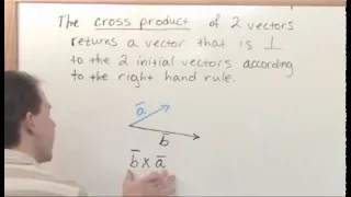 Lesson 4 - The Vector Cross Product (Calculus 3 Tutor)