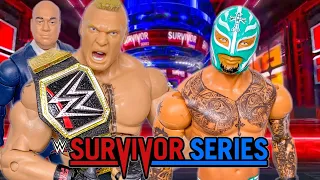 Brock Lesnar vs Rey Mysterio WWE Title Action Figure Match! Survivor Series 2019!