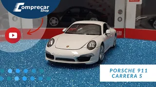 Miniatura Porsche 911 Carrera S, da Fabricante Rastar, em escala 1/24 - COMPRECARSHOP