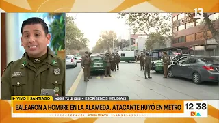 Balearon a hombre en la Alameda, atacante huyó en Metro | Tu Día | Canal 13