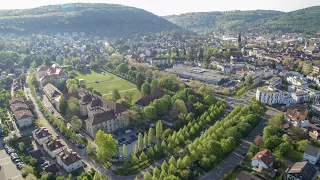 Ettlingen, Germany from above | (4K)