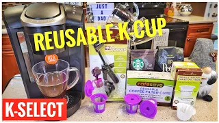HOW TO USE REUSABLE K-CUP KEURIG K-Select Coffee Maker PERFECT POD EZ SCOOP