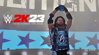 AJ STYLES NEW ENTRANCE WITH PYRO ⚡ EPIC WWE2K23  MODS 1.11 PATCH UPDATE 💯