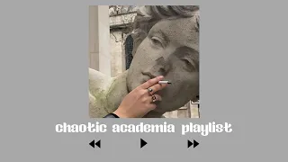 A chaotic academia punk playlist to hangout with your friends at 1 am 📖☕️📜