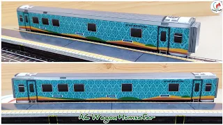 How to Make Simple and Easy Paper Train Coach | Make LHB AC Coach | Humsafar Express With WAP5