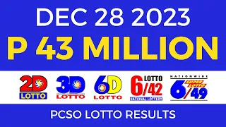 Lotto Result December 28 2023 9pm PCSO