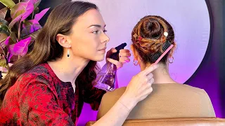 ASMR Perfectionist Hairstyling Role Play - Sleek Bun - Soft Spoken [Real Person] @ivybasmr