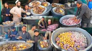 500 KG Dumpukht cooking | Afsar khan roosh recipe in Marko Bazaar | Early morning street food
