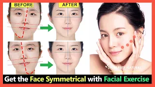 Easy 4 Steps!! Get a Symmetrical Face with Facial Exercise. Fix asymmetrical face naturally.