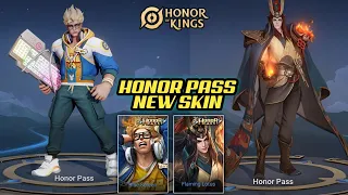 Honor Pass Rewards Skin Zhou Yu (Flaming Lotus) & Dian Wei (Blue Screen) - Honor of Kings Global