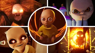 The Baby in Yellow - All Bosses & All Endings | Full Game