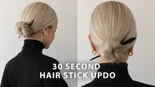 30 Second Hair Stick Hairstyle ❤️