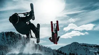 DOWNHILL & FREERIDE ON SNOW BIKES IT`S AMAZING🔥