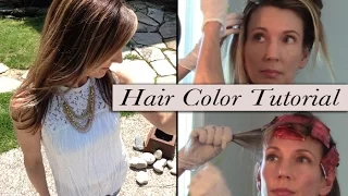 How To Color Hair At Home ~ Grey Root Coverage + Foil Highlights