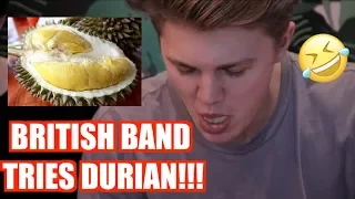 TRYING DURIAN FOR THE FIRST TIME! (NEW HOPE CLUB)