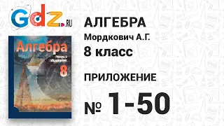 Приложение № 1-50 - Алгебра 8 класс Мордкович