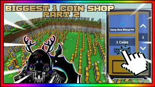 Opening the Biggest 1 coins Shop Part 2[ROBLOX ISLANDS]