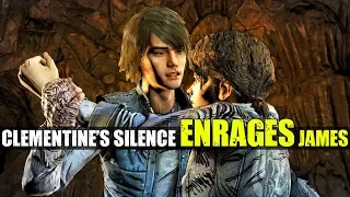 Clementine saying NOTHING enrages JAMES  (All Dialogue Choices) TWD The Final Season Episode 4