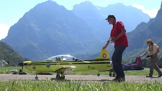 2x RC Scale Turbine Airplane Model Pilatus PC-9 Swiss Air Force and Pilatus PC-7 MKII