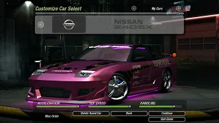 nissan 240sx speed build - NFS underground 2