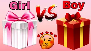 CHOOSE YOUR GIFT 🎁 ELIGE TU REGALO 🎁 || boys vs girls choose your gift