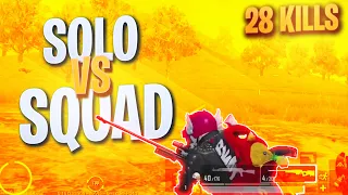 28 KILLS SOLO VS SQUAD | HIGH KILLS GAMEPLAY | THUMB PLAYER | SEASON 14 ASIA SERVER | PUBG MOBILE