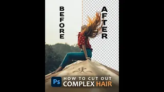 Fastest way to Cut Out Hair in Photoshop #shorts #photoshop