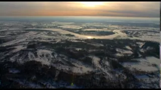 Пролетая над Чернобыльской зоной зимой - зубры! | Film Studio Aves