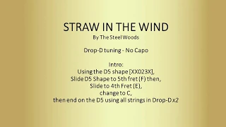 Straw in the Wind by the Steel Woods - Easy chords and lyrics - revised