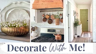 DECORATE WITH ME - STYLING NEW HOME DECOR! | DECORATING TIPS