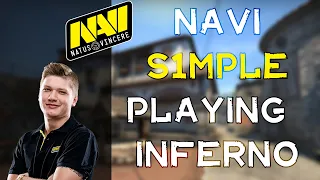 Na`Vi S1mple playing CS:GO Faceit on Inferno (twitch stream)