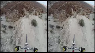 VRin - Virtual Reality Sport - Bicycle Rampage in Canyon - 3D - SBS - google cardboard