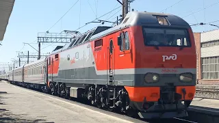 Электровоз ЭП2К-266 С Пассажирским скорым поездом №124В Белгород-Новосибирск
